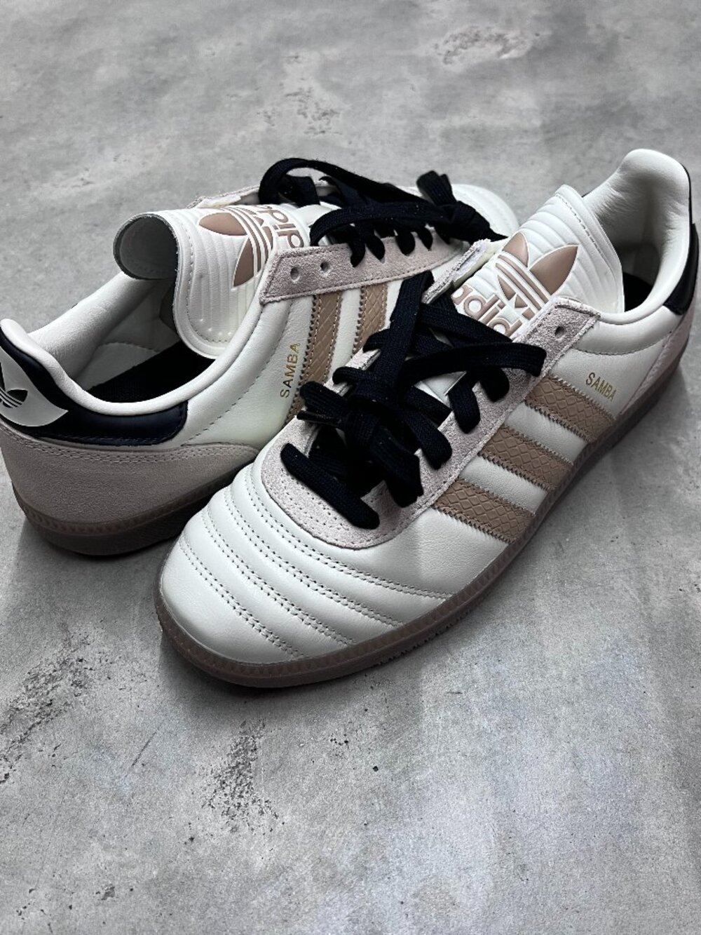 Adidas Samba JP Off White Magic Beige Core Black Men's Size 7.5 JQ7824 - New